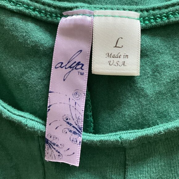 Alya Women's Green Sleeveless Dress With Cotton Lace Trim Midi Party Preppy - Picture 8 of 9